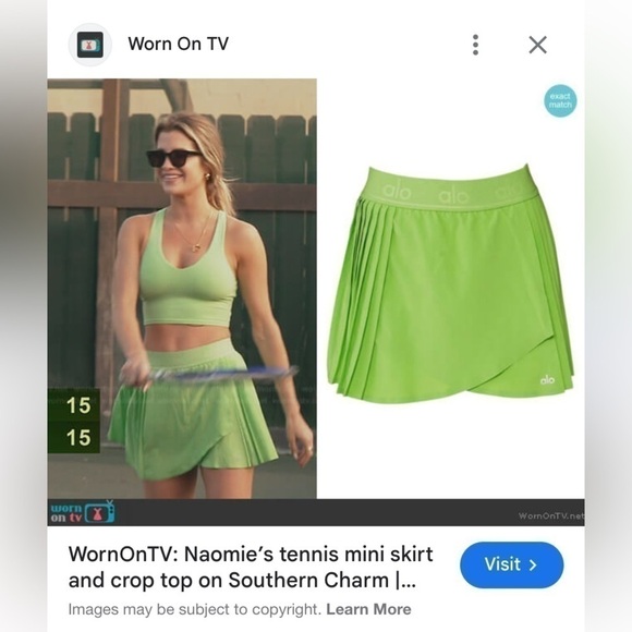 ALO Yoga Lime Green Mini Skirt - Picture 3 of 12